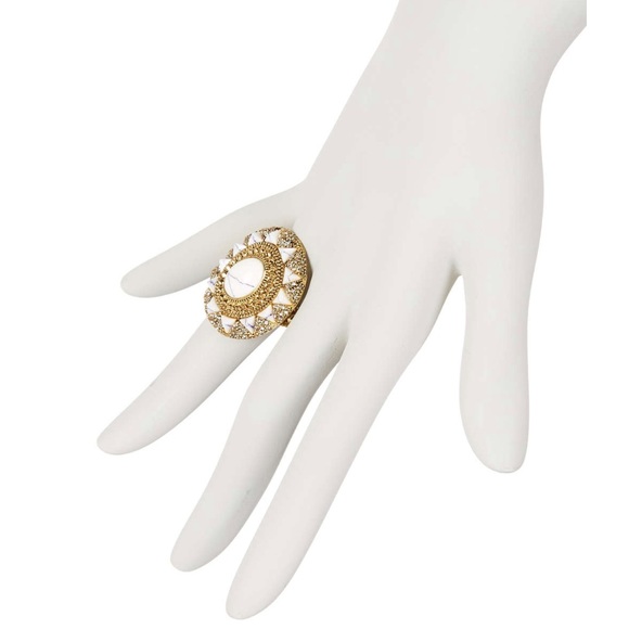 {MARI} House of Harlow 1960 Ruins Cocktail Ring - Picture 2 of 8